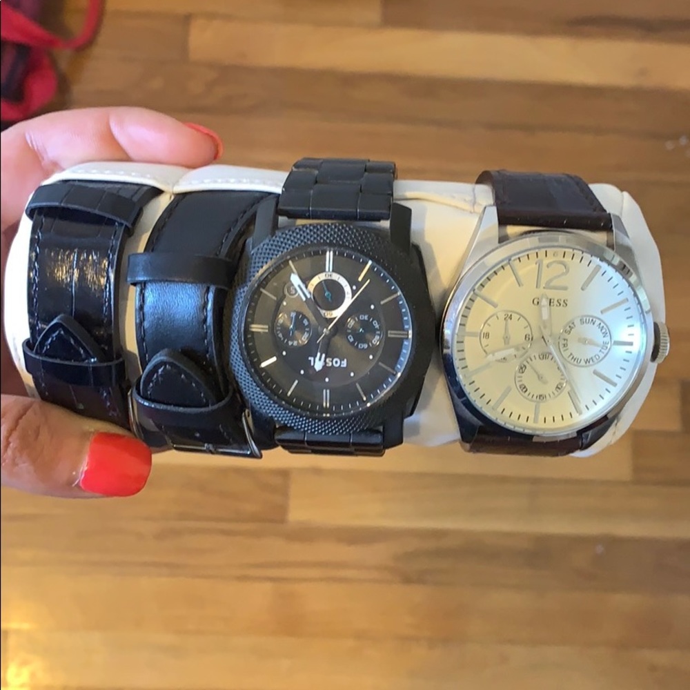Guess and Fossil watch